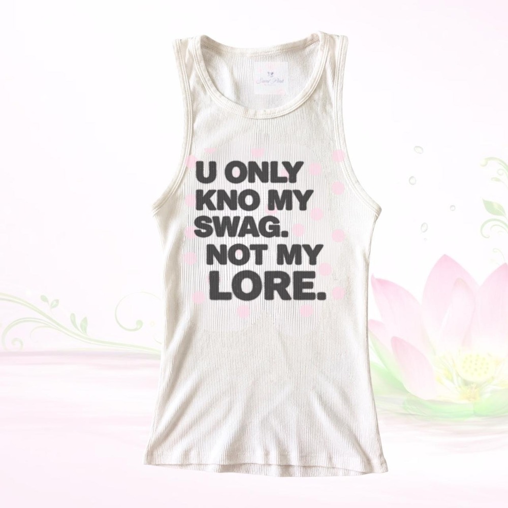 Y2K U Only Know My Swag Graphic Tank Top